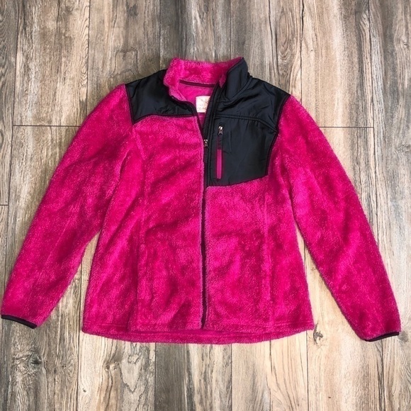 Faded Glory Sweaters - Faded Glory Pink Full Zip Sweater